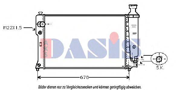Радиатор, охлаждение двигателя AKS DASIS 26411