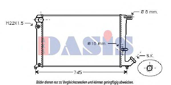 Радиатор, охлаждение двигателя AKS DASIS 24562