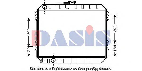 Радиатор, охлаждение двигателя AKS DASIS 213050N