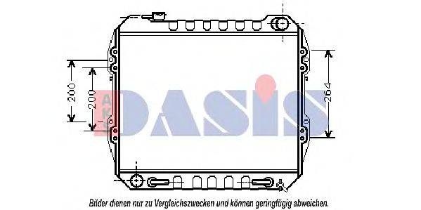 Радиатор, охлаждение двигателя AKS DASIS TO2165