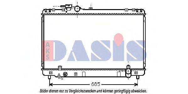 Радиатор, охлаждение двигателя AKS DASIS TO2234