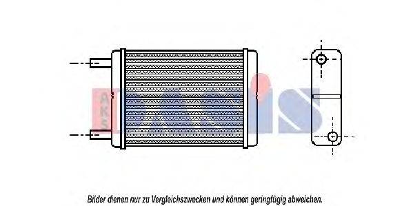 Теплообменник, отопление салона AKS DASIS TO6182