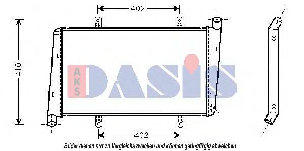 Радиатор, охлаждение двигателя AKS DASIS 19241