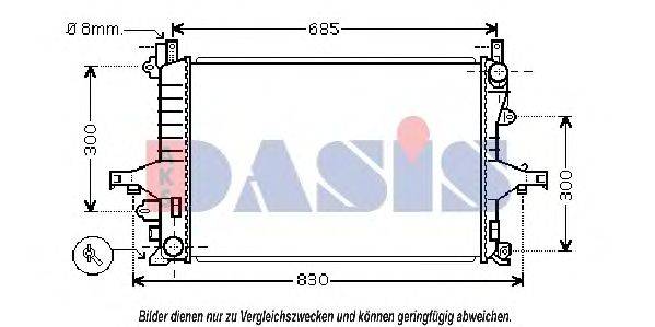 Радиатор, охлаждение двигателя AKS DASIS 19015
