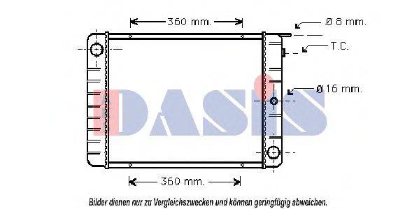 Радиатор, охлаждение двигателя AKS DASIS 220750N