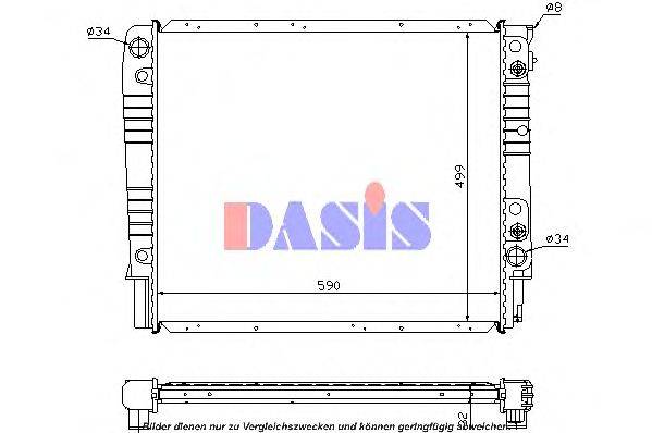 Радиатор, охлаждение двигателя AKS DASIS 220850N