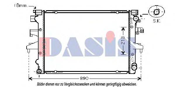 Радиатор, охлаждение двигателя AKS DASIS 240000N