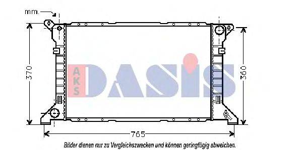 Радиатор, охлаждение двигателя AKS DASIS 250230N