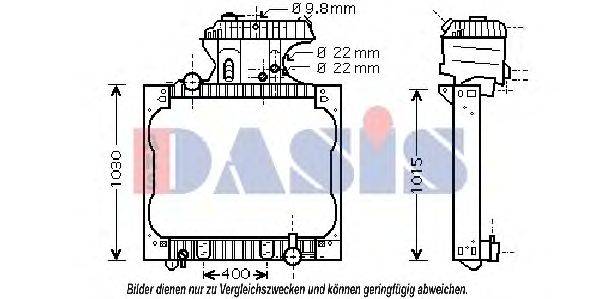 Радиатор, охлаждение двигателя AKS DASIS 261910N