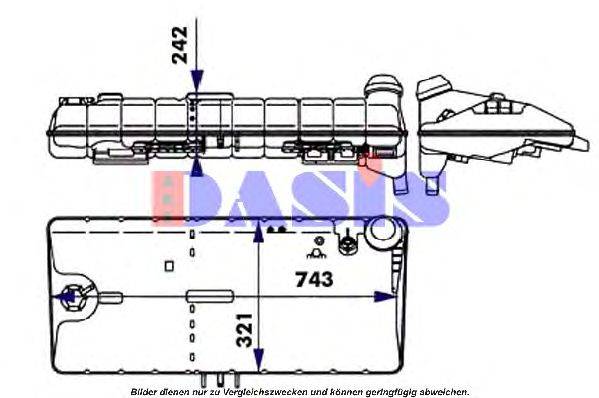 Компенсационный бак, охлаждающая жидкость AKS DASIS 264020N