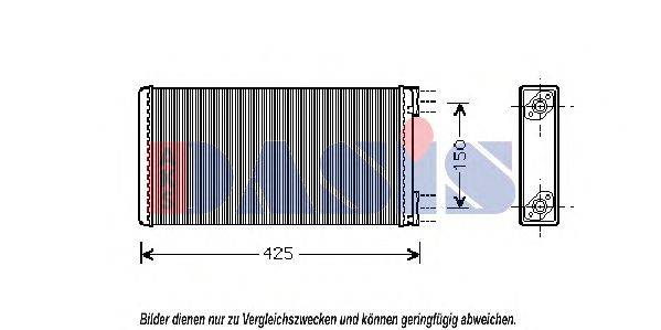 Теплообменник, отопление салона AKS DASIS 269080N