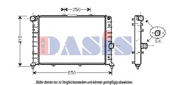 Радиатор, охлаждение двигателя AKS DASIS 300004N