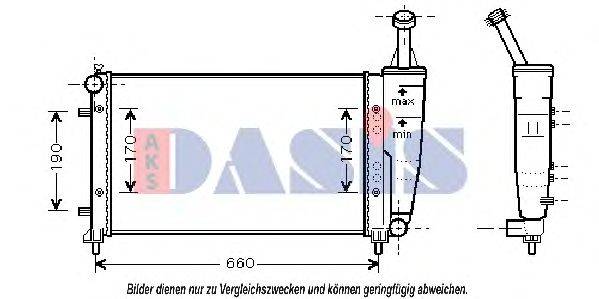 Радиатор, охлаждение двигателя AKS DASIS 22014