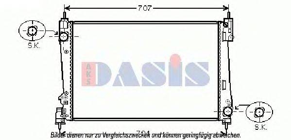 Радиатор, охлаждение двигателя AKS DASIS 300011N