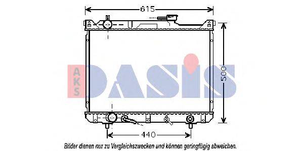 Радиатор, охлаждение двигателя AKS DASIS 320023N