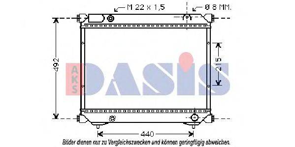 Радиатор, охлаждение двигателя AKS DASIS 320370N