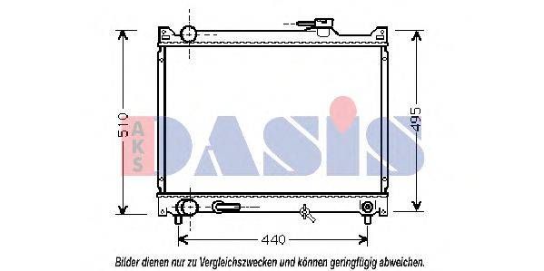 Радиатор, охлаждение двигателя AKS DASIS 25027