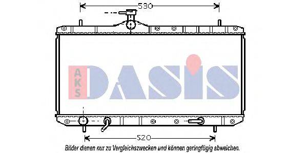 Радиатор, охлаждение двигателя AKS DASIS SZ2063