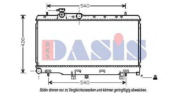 Радиатор, охлаждение двигателя AKS DASIS 350005N