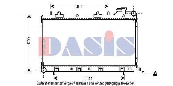 Радиатор, охлаждение двигателя AKS DASIS 350015N