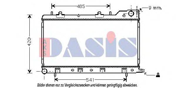 Радиатор, охлаждение двигателя AKS DASIS 350017N