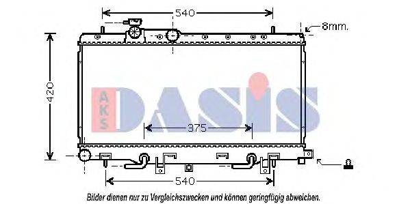 Радиатор, охлаждение двигателя AKS DASIS SU2058