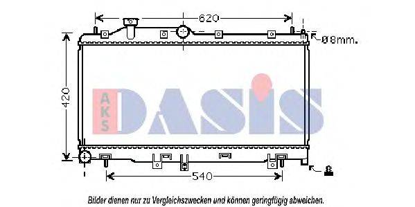 Радиатор, охлаждение двигателя AKS DASIS 350038N