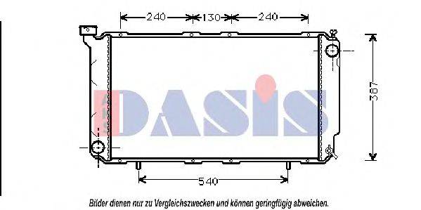 Радиатор, охлаждение двигателя AKS DASIS 35011