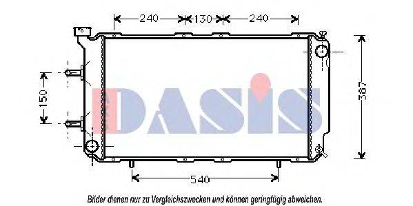 Радиатор, охлаждение двигателя AKS DASIS 350200N