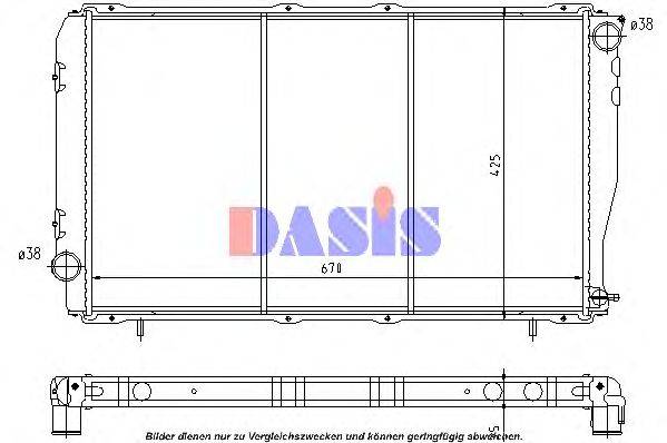 Радиатор, охлаждение двигателя AKS DASIS 35019