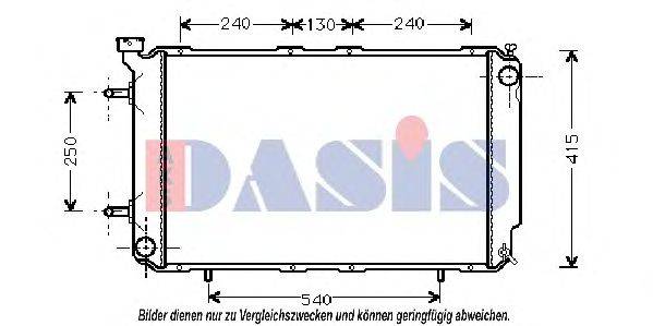 Радиатор, охлаждение двигателя AKS DASIS 350270N