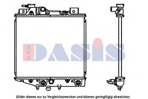 Радиатор, охлаждение двигателя AKS DASIS 2600001