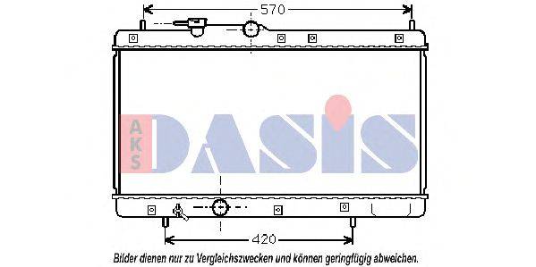 Радиатор, охлаждение двигателя AKS DASIS 360280N