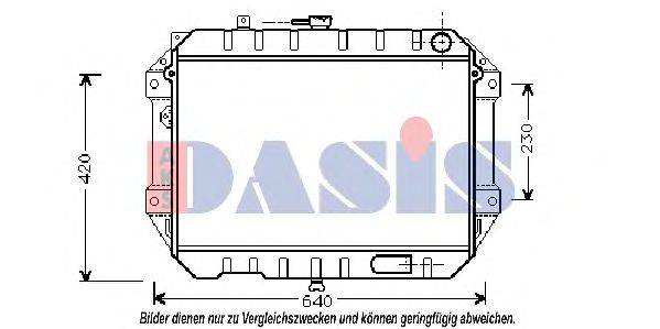 Радиатор, охлаждение двигателя AKS DASIS 2604301