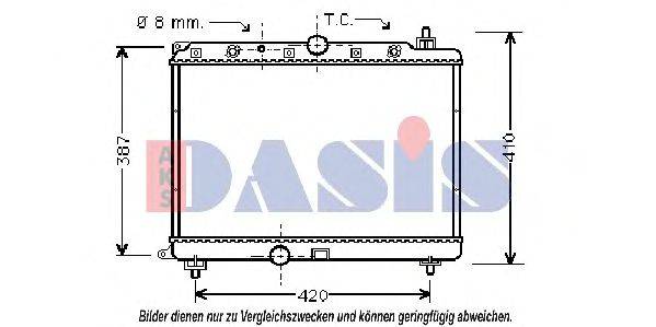 Радиатор, охлаждение двигателя AKS DASIS 19010