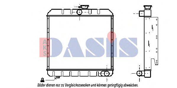 Радиатор, охлаждение двигателя AKS DASIS 370010N