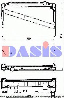 Радиатор, охлаждение двигателя AKS DASIS 460350N