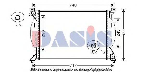 Радиатор, охлаждение двигателя AKS DASIS 480041N