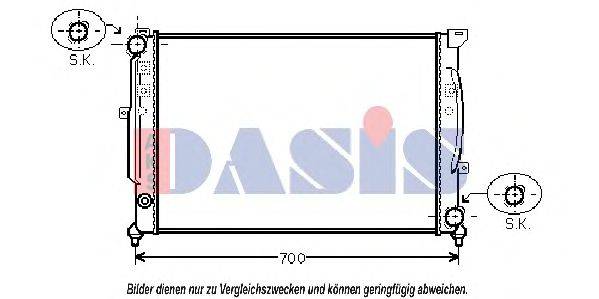 Радиатор, охлаждение двигателя AKS DASIS 480950N