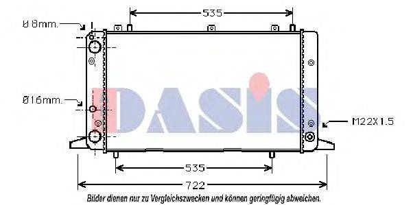 Радиатор, охлаждение двигателя AKS DASIS 481060N