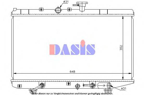 Радиатор, охлаждение двигателя AKS DASIS 510002N