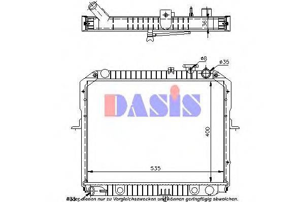 Радиатор, охлаждение двигателя AKS DASIS 510017N