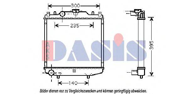 Радиатор, охлаждение двигателя AKS DASIS 43021