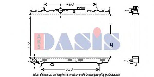 Радиатор, охлаждение двигателя AKS DASIS 510025N