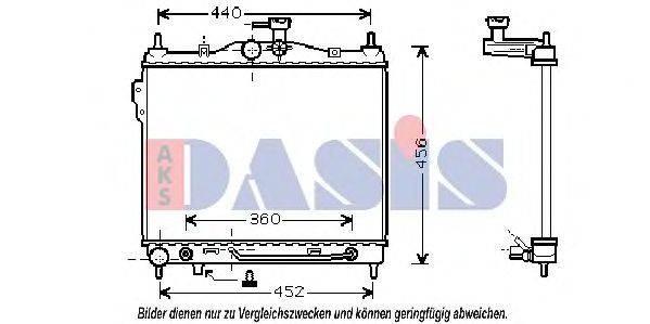 Радиатор, охлаждение двигателя AKS DASIS 510027N