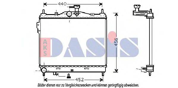 Радиатор, охлаждение двигателя AKS DASIS 33046