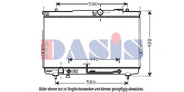 Радиатор, охлаждение двигателя AKS DASIS 510036N