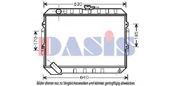 Радиатор, охлаждение двигателя AKS DASIS 510046N