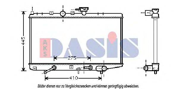 Радиатор, охлаждение двигателя AKS DASIS 510048N