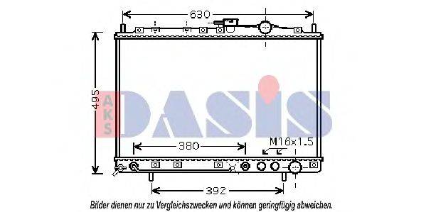 Радиатор, охлаждение двигателя AKS DASIS 510053N